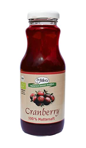 Cranberry 100% Muttersaft, Bio, 250 ml • aus 100% kanadischen Bio-Cranberries • ungesüßt, ohne Zusätze • schmeckt erfrischend fruchtig-herb