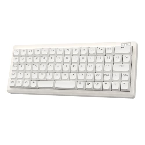 Image of EPOMAKER Hack70 Planck Mechanical Keyboard with VIA Custom, 2.4Ghz /BT /Wired, Gasket, Hot-Swap, RGB, Dye-Sub PBT Keycap, 65% Ortholinear Layout Wireless Gaming Keyboard for Mac /Win