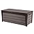 Keter Outdoor Storage Deck Box, for Patio, Backyard & Garden, Brushwood, 120 Gal, Brown - Lockable, Organizing, and Waterproof Plastic Container Bench