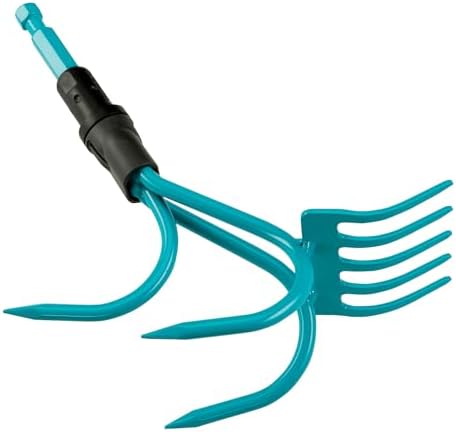 Gardena combisystem Grubber-Rake: Practical 2-in-1 Garden Tool, Turquoise and Black, one Size, (03165-20)
