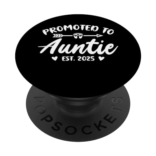 Promoted To Auntie Est 2025 Soon To Be Aunt 2025 New Auntie PopSockets mit austauschbarem PopGrip