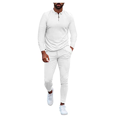 Yowein Men's Tracksuit Summer, 2Pc Short Sleeve Slim Fit Solid Sweatshirt Jogger Sweatpants T-Shirts Shorts Sports Suits #TOP29