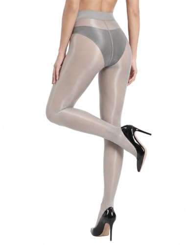 Image of Buauty Shimmer Tights for Women, Shiny Oil Pantyhose Stockings, Oil Bright Shaping Tight Ultra Shiny Sheer Tights High Waist