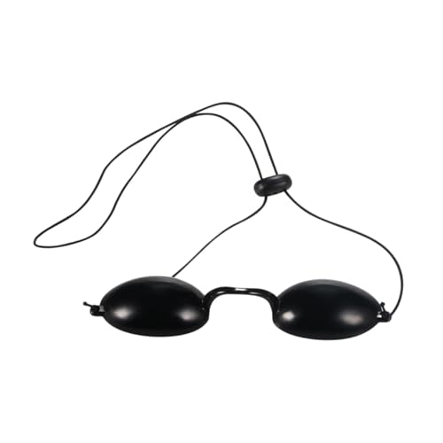 DECOMELODY Protector Ocular Seguridad Uv Negro para Tratamientos Cosméticos y Fototerapia Parche Ocular Ergonómico para Uso Diario Compatible con Luz LED y Blanqueamiento