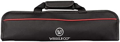 Wessleco Chef Knife Bag(5 Slots), Knife Case Nylon Kitchen Storage Knife Carrying Pouch Red