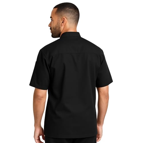 Image of uniformer Half Sleeves Chef Coat for Men | Double-Breasted Chef Coat With Reversible Closure | Comfortable & Stylish | Easy Care & Breathable | Ideal for Chefs, Cooks, and Kitchen Staff