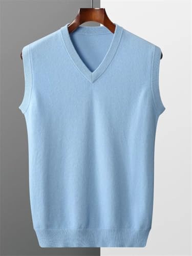 Men 100 Percent Merino Wool Vest Pullover Sweater V Neck Sleeveless Fall Winter Waistcoat4