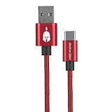 Carcasa metálica de aluminio - Spartan Gear - Double Sided USB Cable (Type C) (length: 2m - Compatible with Playstation 5, Xbox Series X/S, tablet, mobile) (colour: Red) (PlayStation 5)