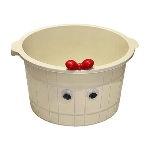 Amagogo Vasca per massaggio ai piedi, robusta e comoda vasca portatile per spa per i piedi (alta 8,66 pollici) per immergere piedi, unghie dei piedi e, Bianco