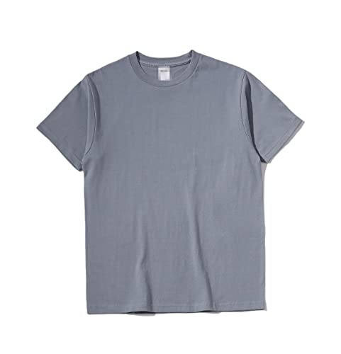 T-shirt d'été à manches courtes en coton premium col rond pour homme YIOLEAMP