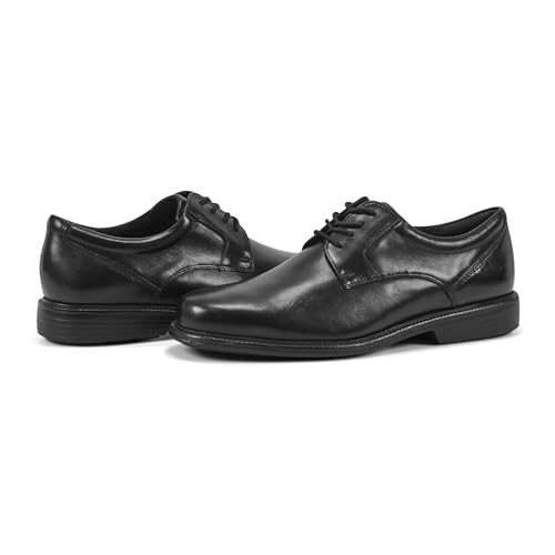 Rockport Mens Charles Road Plain Toe Oxford Black Leather 11.5 W (EE)-11.5 W - Thumbnail 7