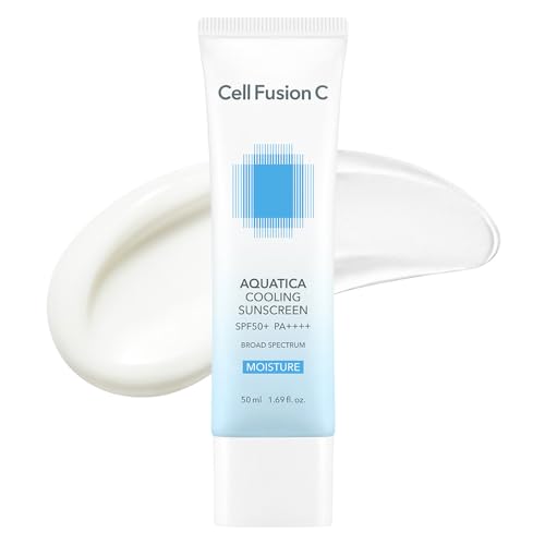 Cell Fusion C Aquatica Cooling Sunscreen SPF 50+ PA++++, Lightweight & Hydrating Sunblock with Instant Cooling Effect, Broad Spectrum, Moisturizing Essence Formula, Non-Greasy Finish, 50ml