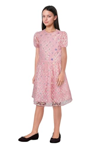 Image of Allen Solly Girl's Polyester A-Line Knee-Length Dress