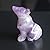 HLbshi Hand Carved Gemstone Crystal Wolf Figurine Animal Statue Carving Office Home Decor Collections 2'' (Purple Amethyst)