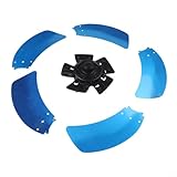 Elektrische Lüfterblätter aus Aluminium, 35,6 und 45,7 cm, Ersatz mit Mutterabdeckung für Haushaltsständer oder Tischventilatoren, fünf Flügel für verbesserte Luftzirkulation und Wärmetoleranz (45,7