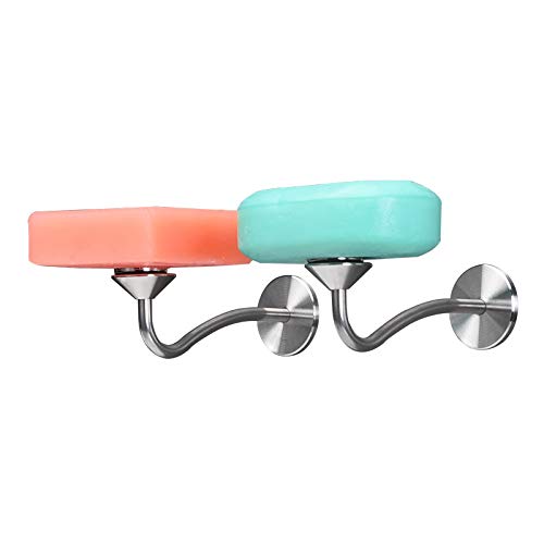 Preisvergleich Produktbild Cutogain Magnetischer Seifenhalter, Seifenabtropfer, Badezimmerzubehör, Wandmontierter magnetischer Seifenhalter aus Edelstahl, Seifenabtropfer für Badezimmerzubehör