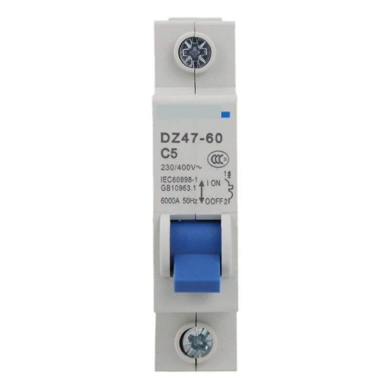 Disjoncteur de protection DZ47-60 1P C5 pour éviter la surcharge des lignes d'éclairage
