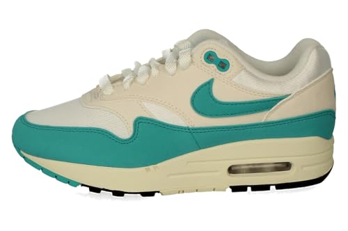Image of Nike Air Max 1 Women's Shoes (DZ2628-107, White /Phantom /Coconut Milk /Dusty Cactus) Size 7.5