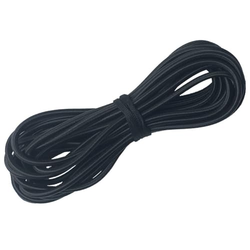 1/8-Inch (3mm) Black Heavy Stretch Round String Elastic Cord, Cut Of 10 Yards_desvips.com