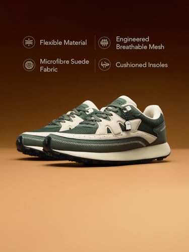 Image of The Souled Store Milano: Men and Boys Low Top Casual Sneakers with Microfiber Overlays & Cushioned Insole for Superior Comfort