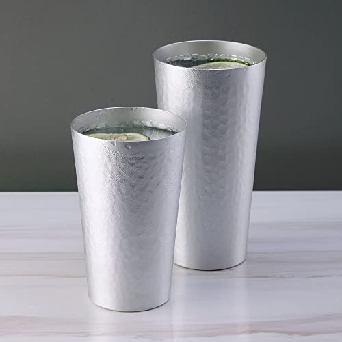 Clw Silver Aluminum Hammered Tumblers 20 Oz, Sef Of 6 #TOP3