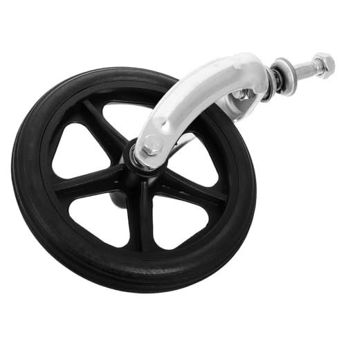 EXAOMBLE 車椅子前輪交換用耐久性ソリッドヤホイール前フォーク軸受付きエアレスヤ車椅子アクセサリー手動車椅子用滑らかな操作と多用途ハ