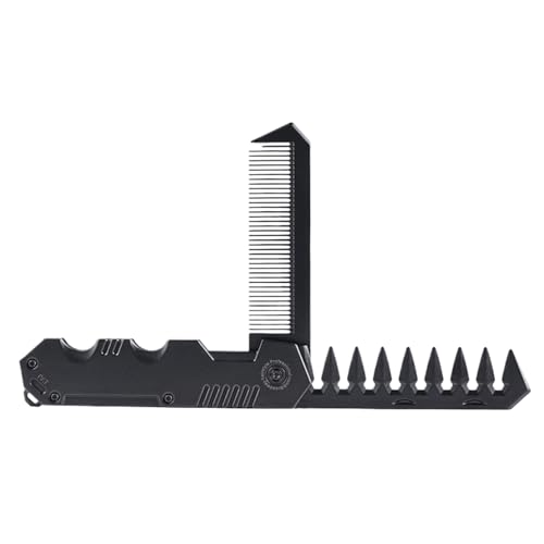 Peine plegable, peine de dientes finos y anchos para viajes, mini herramienta de peinado para el cuidado diario, barbas, salón de belleza