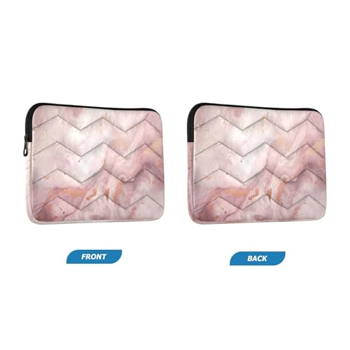 Funda para laptop 13-14 pulgadas mármol rosa dorado impermeable miniatura 2