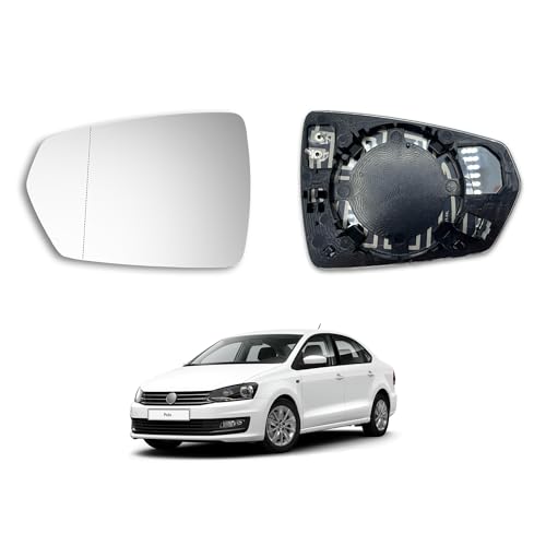 Polcar Vetro Specchietto per VW Polo dal 2017,Audi A1,Oem : 2G0857521B,2G0857522C, Riscaldabile, Esterno (SINISTRO)