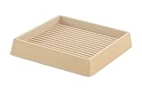 Shepherd Hardware 9168 3-Inch Square Rubber Furniture Cups, 2-Pack