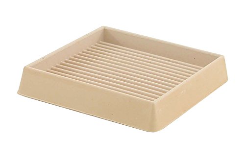 Shepherd Hardware 9168 3-Inch Square Rubber Furniture Cups, 2-Pack