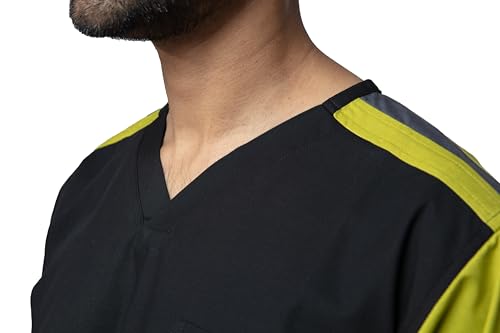 Image of UNIFORM CRAFT Men's Designer Scrub Suits DSDV04 || 6 pocket scrubs | Ideal for doctors, dentists, vets, nurses & healthcare professionals
