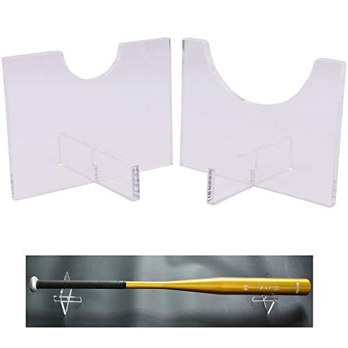 YYST Horizontal Baseball bat Desktop Display Stand Display Mount On The Desk - Acrylic - No Bat