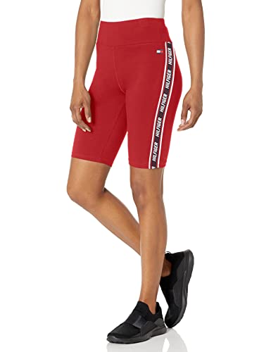 Reviews y listado de Biker roja los mejores 10. 28 Tommy Hilfiger Pantalón Corto de Bicicleta de Talle Alto para Mujer, Rojo Rico, M