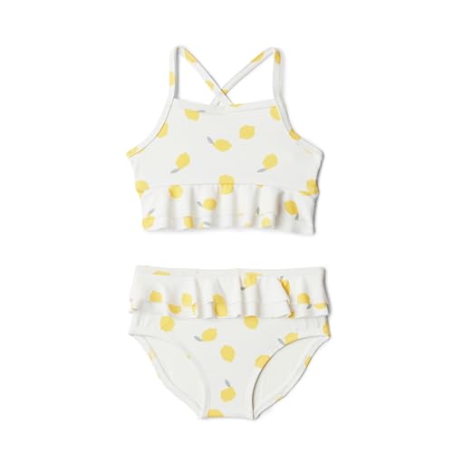 Amazon Essentials X Sofia Grainge Baby Girls Baby Girls and Toddler Two Piece Swim Suit Ivory Lemon 3T