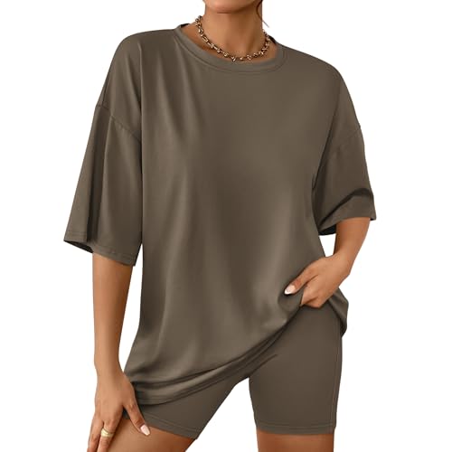 Image of AUTOMET Women 2 Piece Sets Summer Outfits 2026 Two Piece Matching Clothing | Oversized Tshirts,Biker Shorts,Short Sets,Workout Sets,Summer Sets,Lounge sets