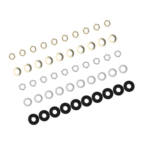 Vaguelly 40 セットクォーツ時計部品 掛け時計機構用 高耐久ナット ワッシャー ガスケット付き キッチン リビング壁掛け用