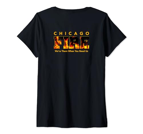 Womens Chicago Illinois Fire Rescue Department Firefighters Firemen V-Neck T-Shirt