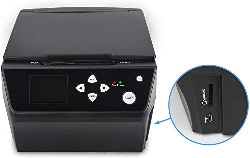 22MP Film &Slide Photo Multi-Function Scanner, Converts 135Film/35mm,110Film/16mmNegatives/Slide/Photo/Document/Business Card to HD 22MP Digital JPG Files, 8GB Memory Card Included