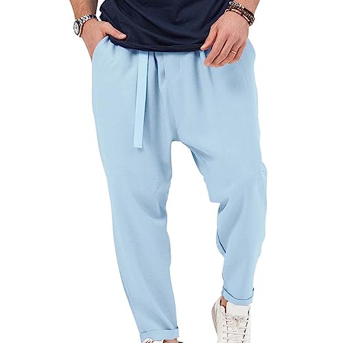 Men's Loose Straight Pants Summer Casual Pants Men's Breathable Pants Little Boy4