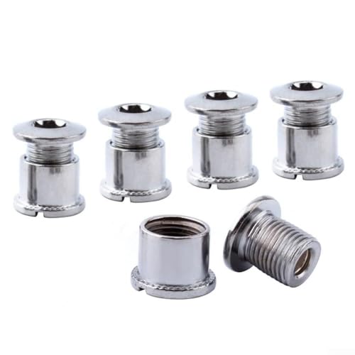 Set di 5 viti per corona in acciaio inox per corona della bicicletta, singole, doppie, triple, compatibili con ruote dentate (B)