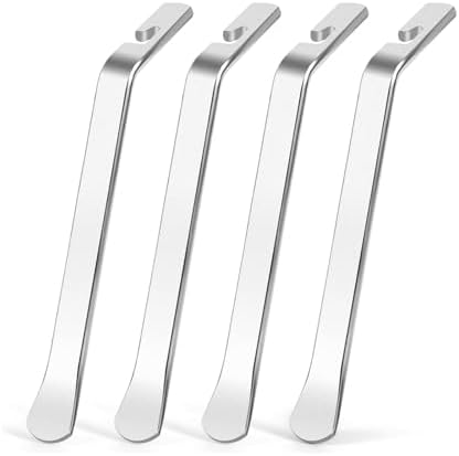 ptiysta 4pcs Bicycle Tire Pry Bar, Tire Scoop, Professional Tire Removal Tool, Tire Lever, High Grade Stainless Steel Tire Lever, Repair Bicycle Inner Tube, Best Tire Changing Tool