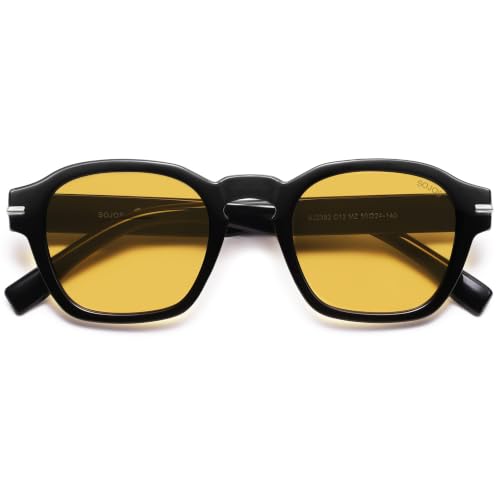 Image of SOJOS Retro Square Polarized Sunglasses Men Trendy Womens SJ2382 | Vintage UV400 90s Sun Glasses Outfit Driving