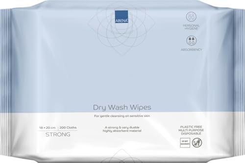 ABENA Premium Dry Wipes, Pack of 200, 20 x 18cm