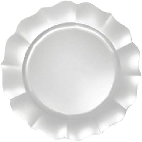 DecorLine Elegant Scallop Collection Plates - 9" (Pack of 10) - Reusable and Stylish White Tableware Set - Ideal for Special Occasions Cover