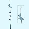 Gwindrise Wind Chimes for Outside, Small Wind Chime for Garden Outdoor Decor, Copper Bell Windchime Soothing, Unique Gifts for Women, for Mom, Memorial Wind Chimes Dragonfly Blue
