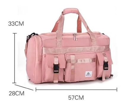 Bolsa Mala de Viagem Super Grande Transversal - 50 L, 5 Compartimentos com Zíper, Poliéster Resisten