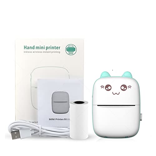 Image of Mini Printer Portable Thermal Printer Photo Lable Printing Pocket Printer(Blue Printer)