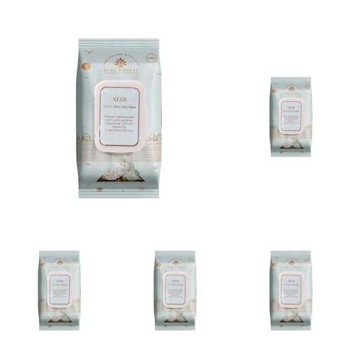 Image of Baby Forest Neer 99.9% Water Baby Wipes | Ideal for 0 Plus Months | No Added Fragrance | Protects Baby's Skin | Dermatologically Tested | Plant-Based Formulations |72 Wipes /Pack | 3x Thicker & Softer |Pack of 5