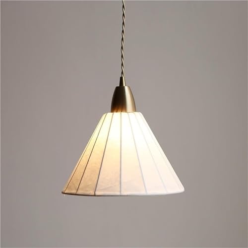 Mini suspension en soie, plafonnier tissu blanc de cuisine